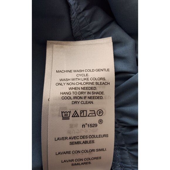 Lauren Ralph Lauren Sleeveless Tie Front Tiered Blue Midi Dress Womens Sz 16 - Picture 9 of 10